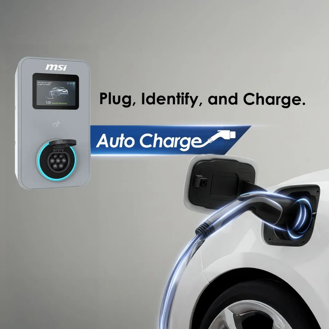 Eco Premium charger ready to charge a vehicle using AutoCharge